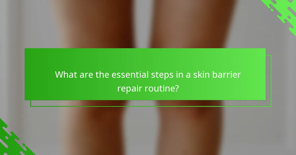 What are the essential steps in a skin barrier repair routine?