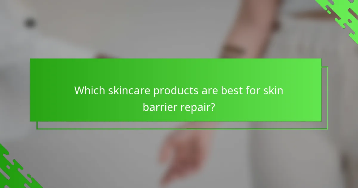 Which skincare products are best for skin barrier repair?